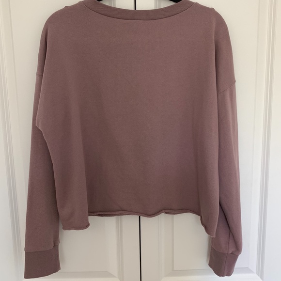 Massimo Mauve Cropped Weave Sweatshirt - Picture 4 of 4